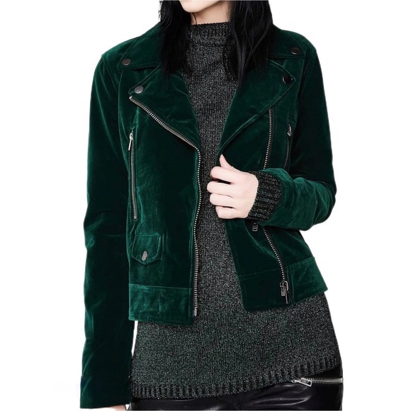 re:named Jackets & Blazers - Simons re:named Velvet Moto Jacket